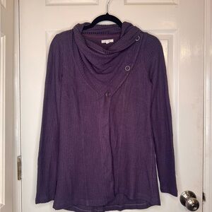 Maurices Deep Purple Cowl Neck Sweater